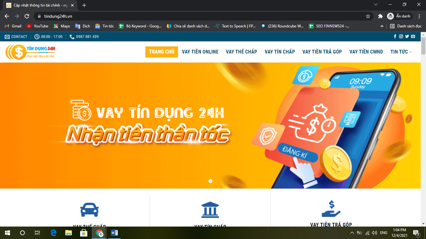 Tindung24h.vn: Vay tiền trả góp online nhanh chóng và đơn giản