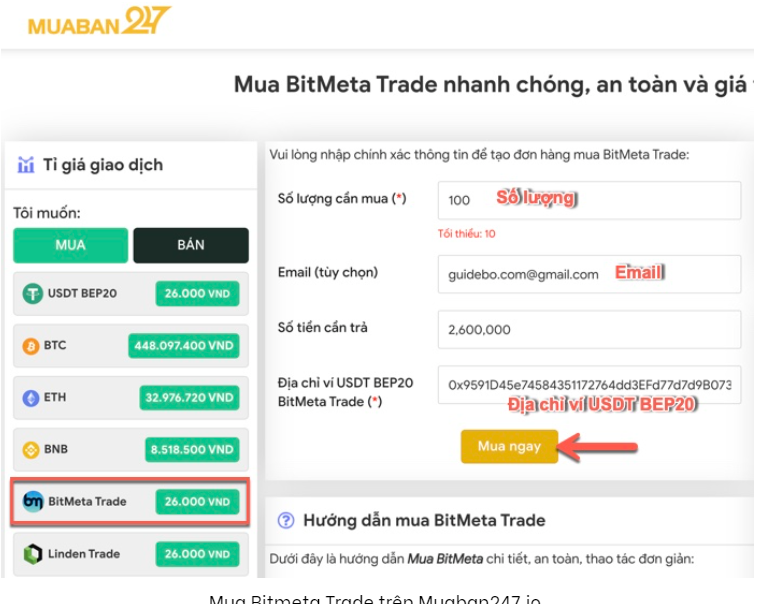 Mua Bitmeta Trade trên Muaban247.io